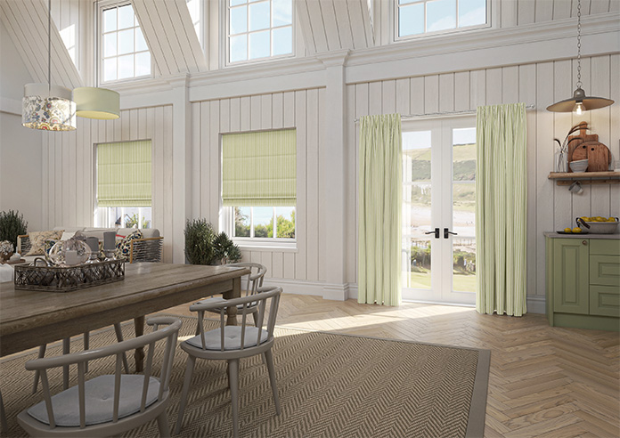 Vintage Stripe, Sage - Twist&Fit Roman Blind - Image 6